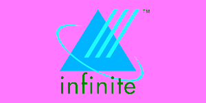 Blue triangle with circular design